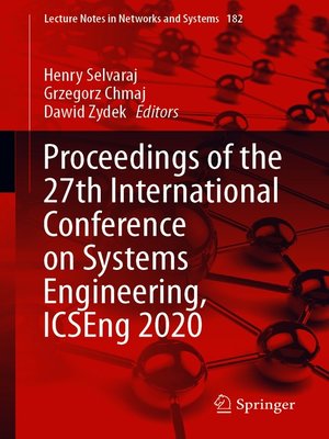 cover image of Proceedings of the 27th International Conference on Systems Engineering, ICSEng 2020